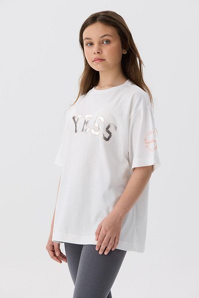 Tyess تي شيرت أبيض للفتيات من Bg Store
