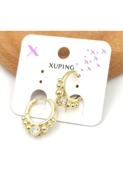 Güler Yüzlü Silver XUPING حجر الأميرة هوب القرط
