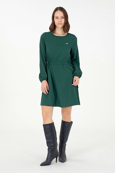 U.S. Polo Assn. Women's Dark Green Woven Dress 50289860 -Vr079
