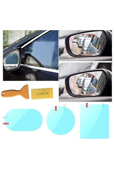 AKIN PAZAR 4 Pieces Vehicle Side Rear Mirror Glass Rain Scroll Film Water Slider