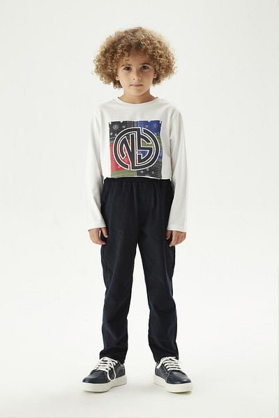 Nebbati BG Store Boys' Navy Blue Trousers 23FW1NB3242
