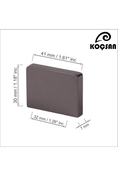 KOÇSAN Elegant Smoked 32 mm Handle Luxury Country Kitchen Furniture Cabinet Drawer Handle