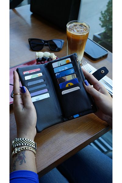 Crew Leather Carolina Women's Wallet - Buckle Detailed Wallet - Portfolio Wallet