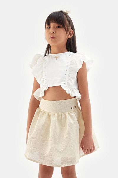 Tyess بلوزة بيضاء للبنات من متجر بي جي 23ss0tj4610