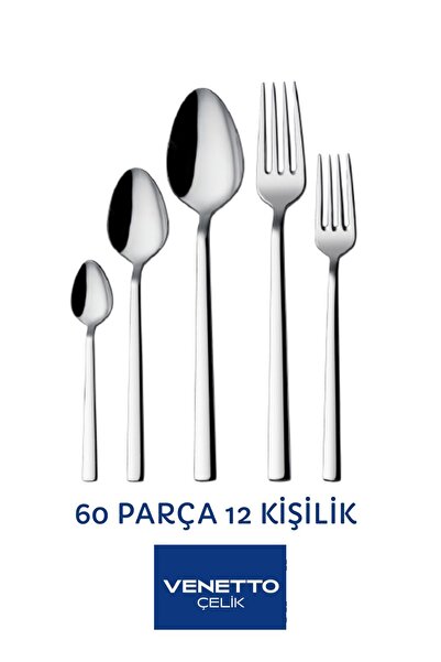 60-Piece 12-Person Steel Cutlery Set