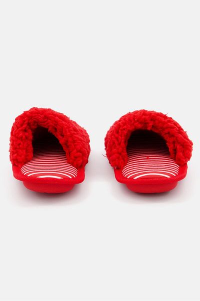Family PJs Kids Girl Slip On Homewear Slippers, Red