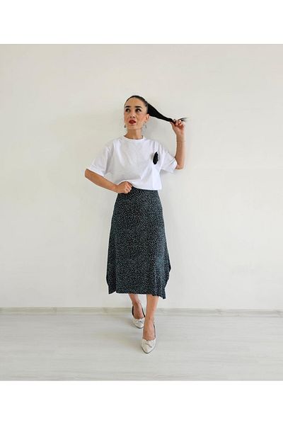 Altı Üstü Butik Fusta cu buline cu fante laterale