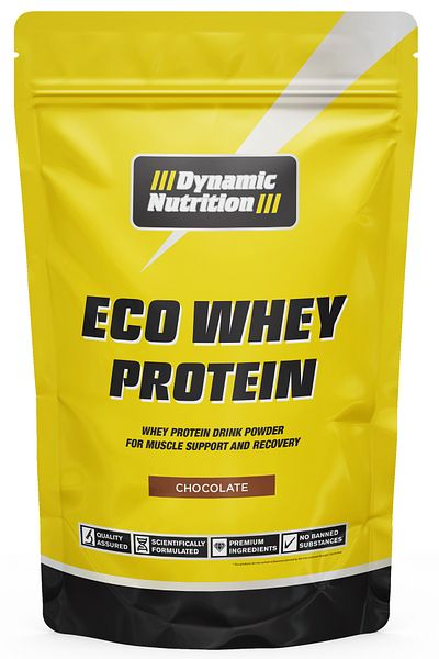 Dynamic Nutrition 150 g Chocolate Flavored Eco Whey Protein Powder - 5 Serving