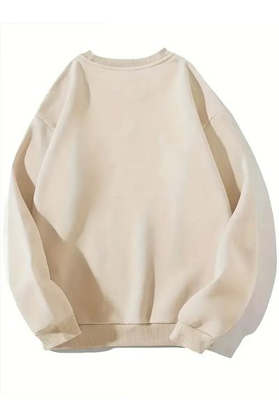 QUEENSTOWN Unisex μονόχρωμο σετ 3 φούτερ μεγάλου μεγέθους Oversize Crew Neck
