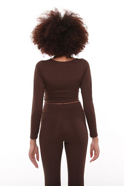 TF The Fancy For You Fancy Women's Long Sleeve Special Fabric Crop Sportsman T-Shirt
