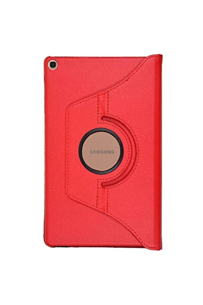 Smart Tech Samsung Galaxy Tab T510 Döner Stand Tablet Kılıfı Kırmızı