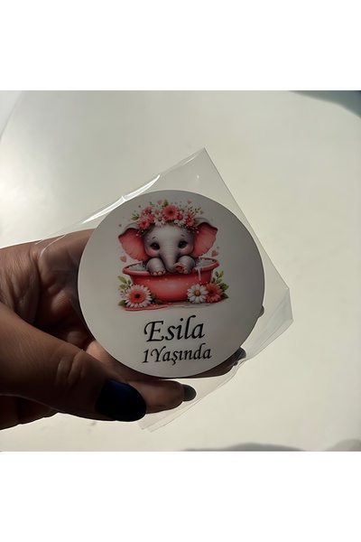 fabriflow exclusive 25adet Bebek Kız  Hoşgeldin 1,2,3,4 Yaş Magnet  Bebek Hed...