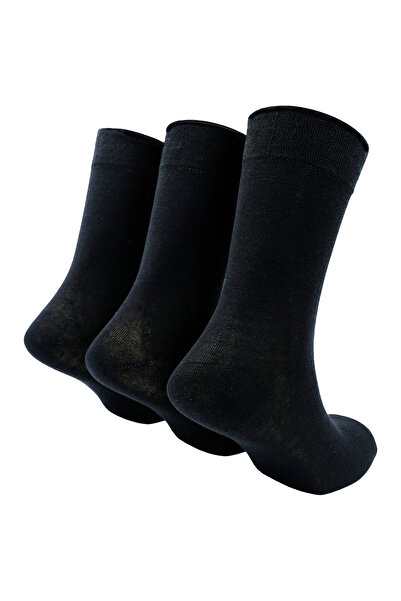 Bambuleyyo Çorap Erkek Bambu Siyah Çorap 3'lü Paket (BEDEN 41-46), Antibakter...
