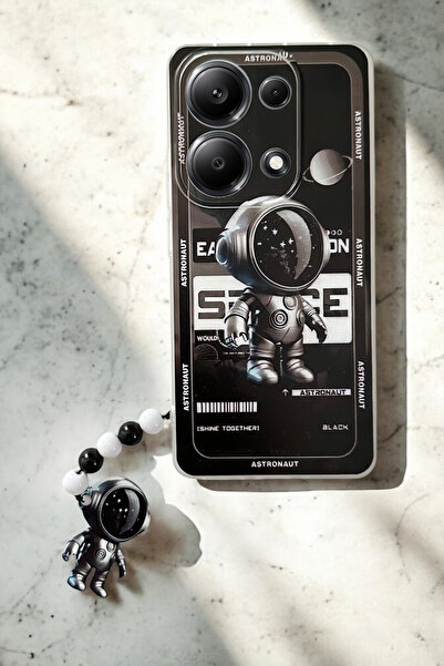 Spoyi Xiaomi Redmi Note 13 Pro 4G Astronot Tasarımlı Charmlı Telefon Kılıfı