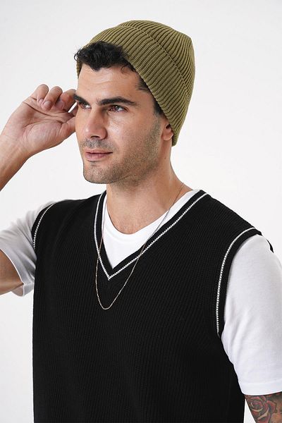 CHUBA Khaki Men's Beret - Thessaloniki Knit 25W4003