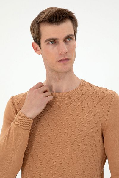 U.S. Polo Assn. Men's Camel Sweater 50297055 -Vr015