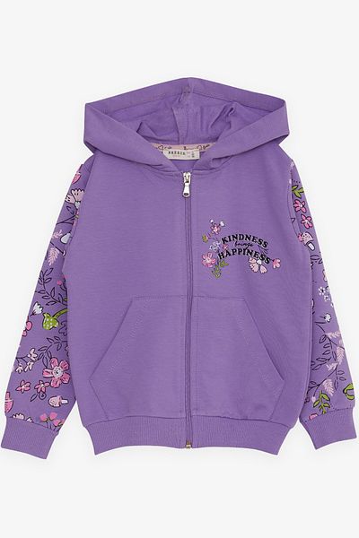 Breeze Girl's Cardigan Floral Printed 1-4 Years, Lilac