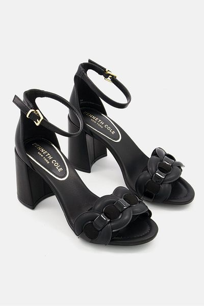 Kenneth Cole Women Luisa Woven Adjustable Buckle Sandals, Black
