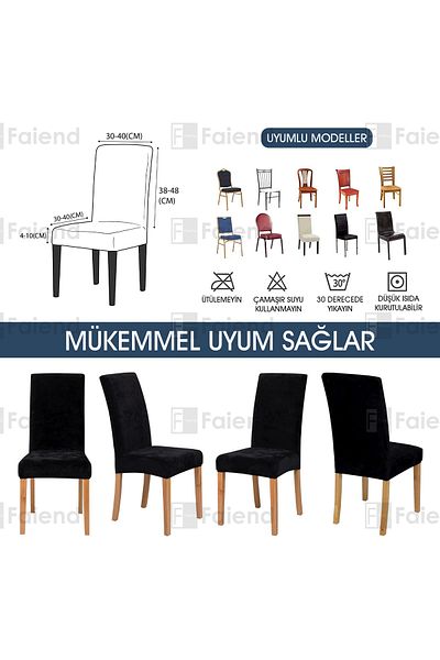 riselerhome Βελούδινο κάλυμμα - Lycra και υψηλής ποιότητας, κάλυμμα καρέκλας κουζίνας, προστατευτικό καρέκλας μονό