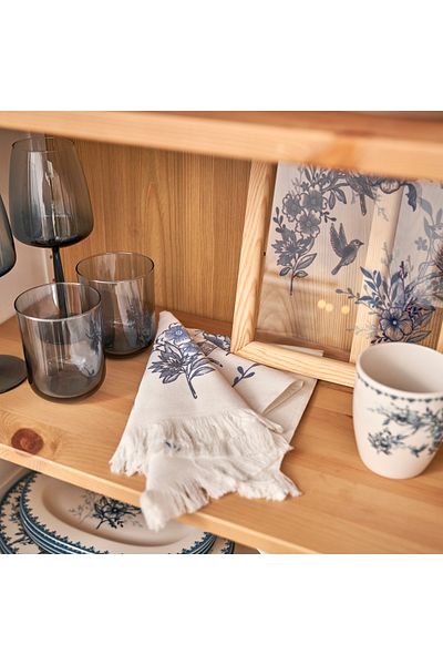 Bella Maison Set de 2 cârpe de uscare din bumbac Bleu Blanc (40x50 cm)