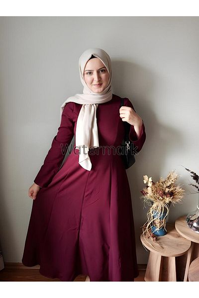 ELBİR Bell Cut Slimfit Islamic Dress