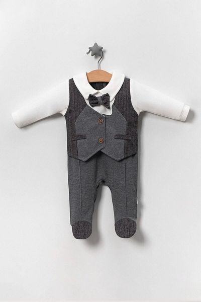 TRENDİMİZBİR Baby Boy Striped Vest Salopet