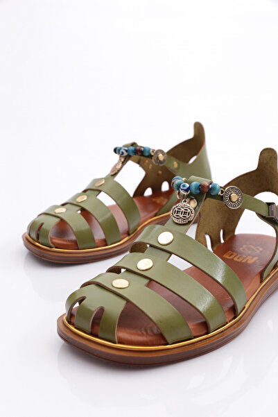 DGN Women's Ankle Strap Beaded Sandals Avocado 4173289