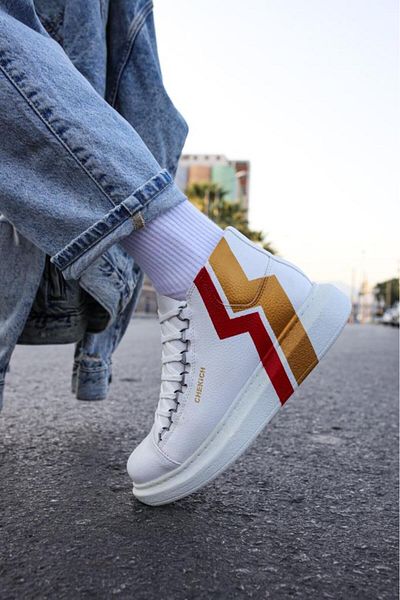 BPM CH263 CBT Lyse Men's Shoes 456 YELLOW / RED SIMSEK