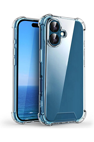 EDELFU iPhone 16 [2024] ظهر شفاف لا يصفر الجوانب سيليكون يلتف وسادة هوائية با...