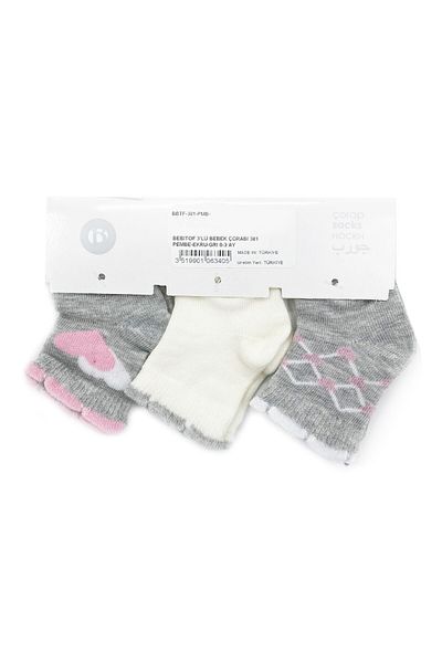 Bebitof Baby Bebitof 3-Piece Baby Socks - 381 Model