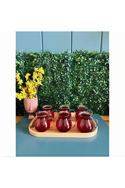 BAYRA 6'lı Keyfi Ala Borosilikat Cam Kulplu Çay Bardağı 180ml Isıya Dayanıklı...