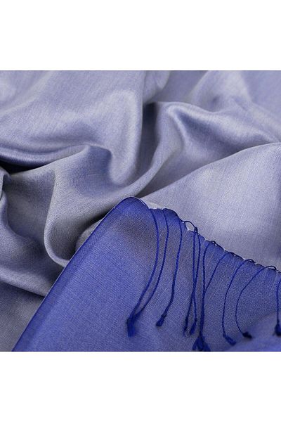 ipekevi Double Sided Solid Color Silk Shawl 00927-Grey Saks