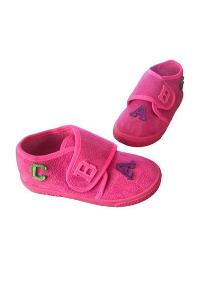 çocuk kalbi Dark Pink Girl's Slippers - Non-Slip Base Kindergarten Home Nursery