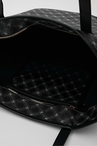 Shule Bags Samba Jakarlı Omuz Çantası Siyah