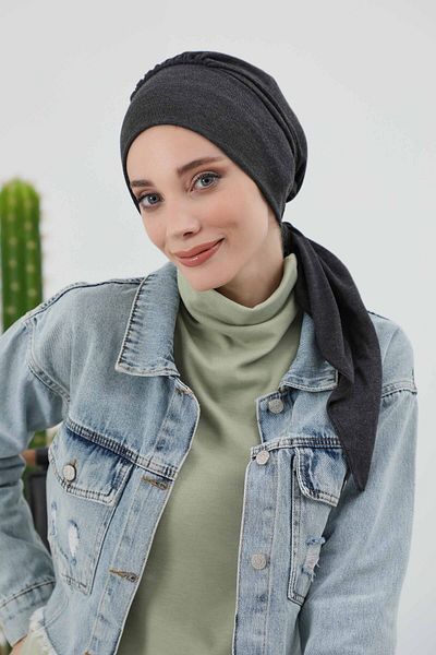 Aisha's Design بونيه حجاب شتوي - ذيل، b-49rb