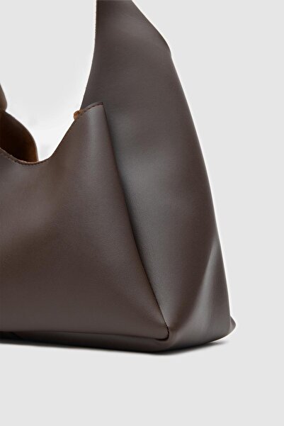 Shule Bags Mono Puppy Bitter Brown Shoulder Bag