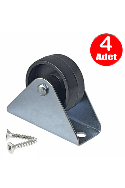 ALETÇANTAM Sabit Mini Teker Mobilya Tekeri Masa Sehpa Komidin Dolap Küçük Tekerlek -4 Adet
