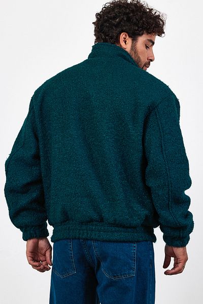 MADZEYMODA New Season Ανδρικό παλτό με κουμπωτή επένδυση Stamp Nefti Green Mz51087