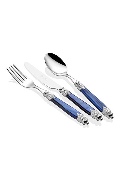RİVADOSSİ SANDRO Rivadossi Arianna Chrome Lacivert 75 Parça Çatal Bıçak Seti