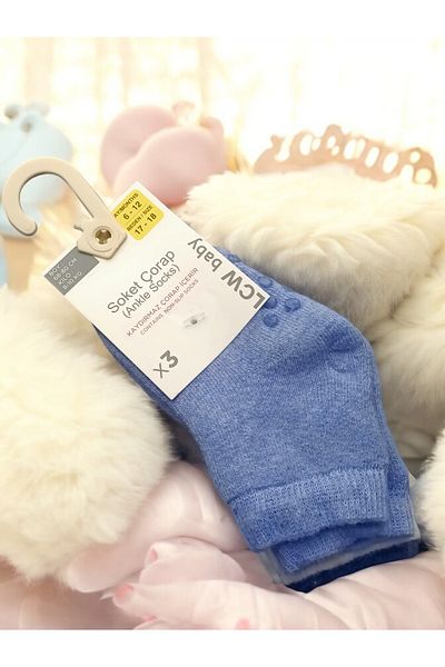 LC Waikiki Lcw Baby Basic Baby Boy Anti-Slip Sole Socks 3 Pack W35591Z1