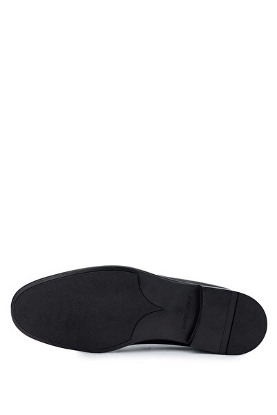 Tamer Tanca Men's Genuine Leather Black Leather Loafer Shoes