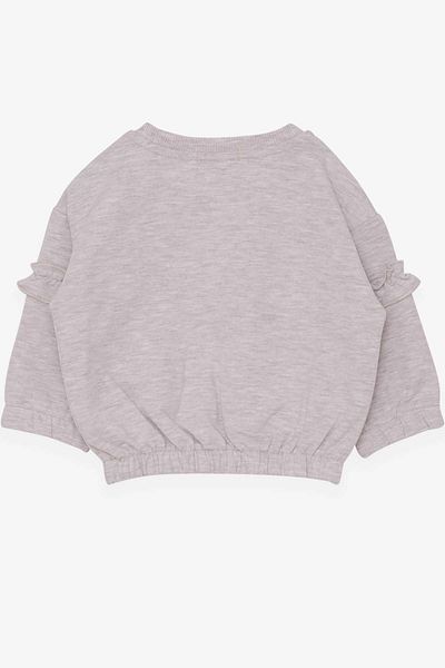 Breeze Girl's Sweatshirt School Themed 1-4 Years, Beige Melange