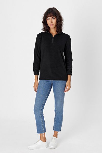 DENSMOOD Normal Mold Embroidered Flower-Proof Sleeve Elastic Fleece