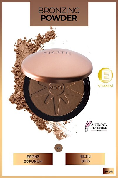 NOTE Bronzing Powder Bronzlaştırıcı Toz Pudra - 20 Koyu Bej