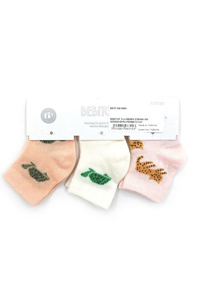 Bebitof Baby Bebitof 3-Piece Baby Socks - 398 Model
