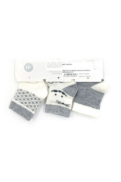 Bebitof Baby Bebitof 3-Piece Baby Socks - 389 Model