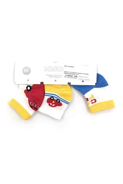 Bebitof Baby Bebitof 399 Model 3 Piece Baby Socks Set