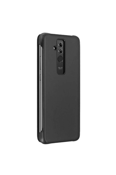 Smart Tech Huawei Mate 20 Lite Yarım Cam Kapaklı Kılıf Siyah