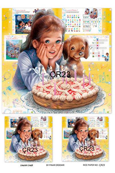 LİNEART Brass Decopage Paper - Comic Series, 29X42Cm No: Cr23