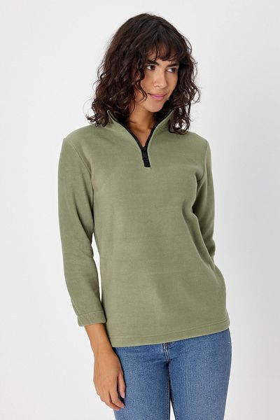 DENSMOOD Normal Mold Embroidered Flower-Proof Sleeve Elastic Fleece
